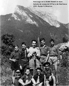COLO JEUNE FRANCE 1953 equipe B. Moutron